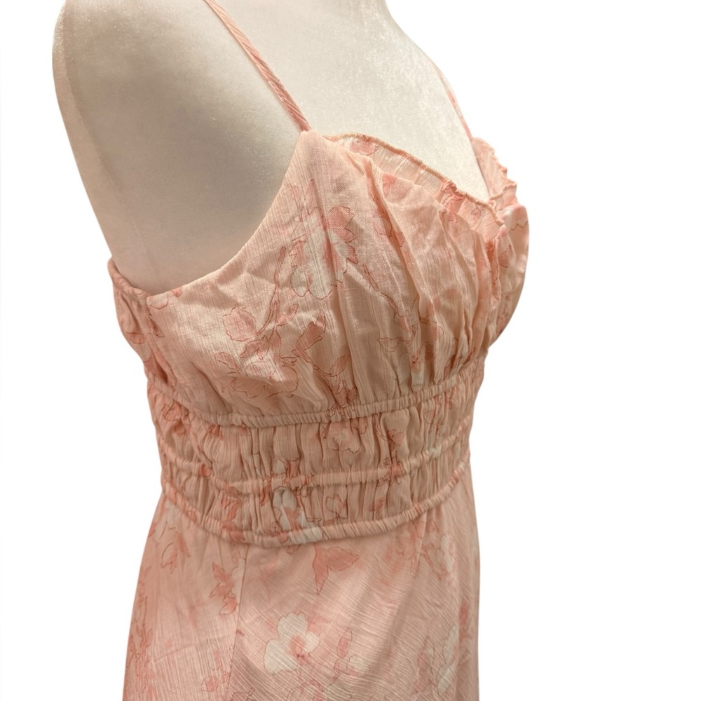 Blush Floral Maxi Dress NWT Size Large V-Neck Spaghetti Strap Summer Sundress - Picture 3 of 5